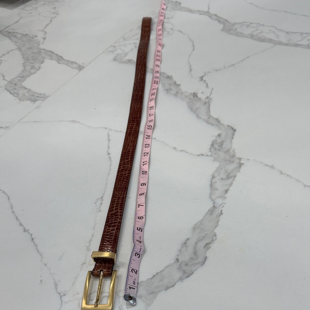 Tan Brown LeatherWomen's Belt. Size M - Picture 3 of 6